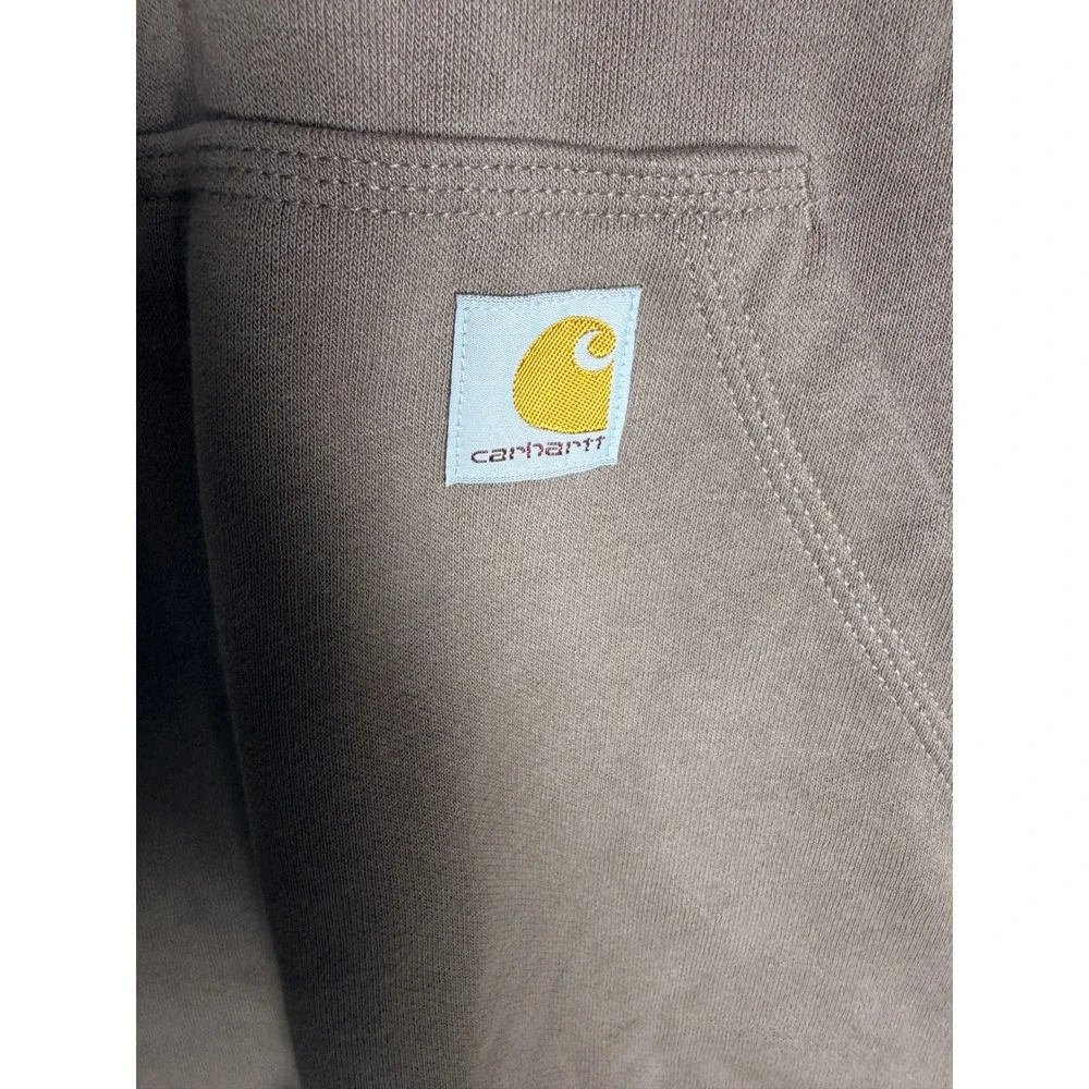 Carhartt Loose Fit Quarter Zip Sweatshirt Mens 2XL Brown Pullover Mock Neck